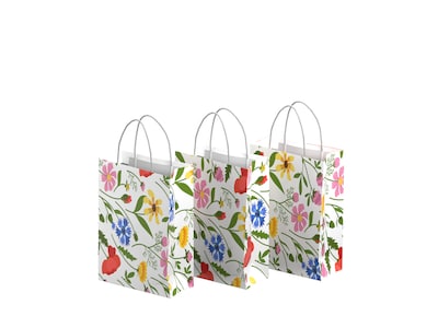 Presentpåsar 3-pack - Sommarblommor - Mellan