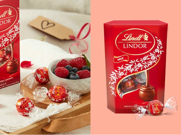 Lindor Cornet Raspberry Lindt Lindor Cornet 500 gram - Melkesjokolade | Online på Coolstuff