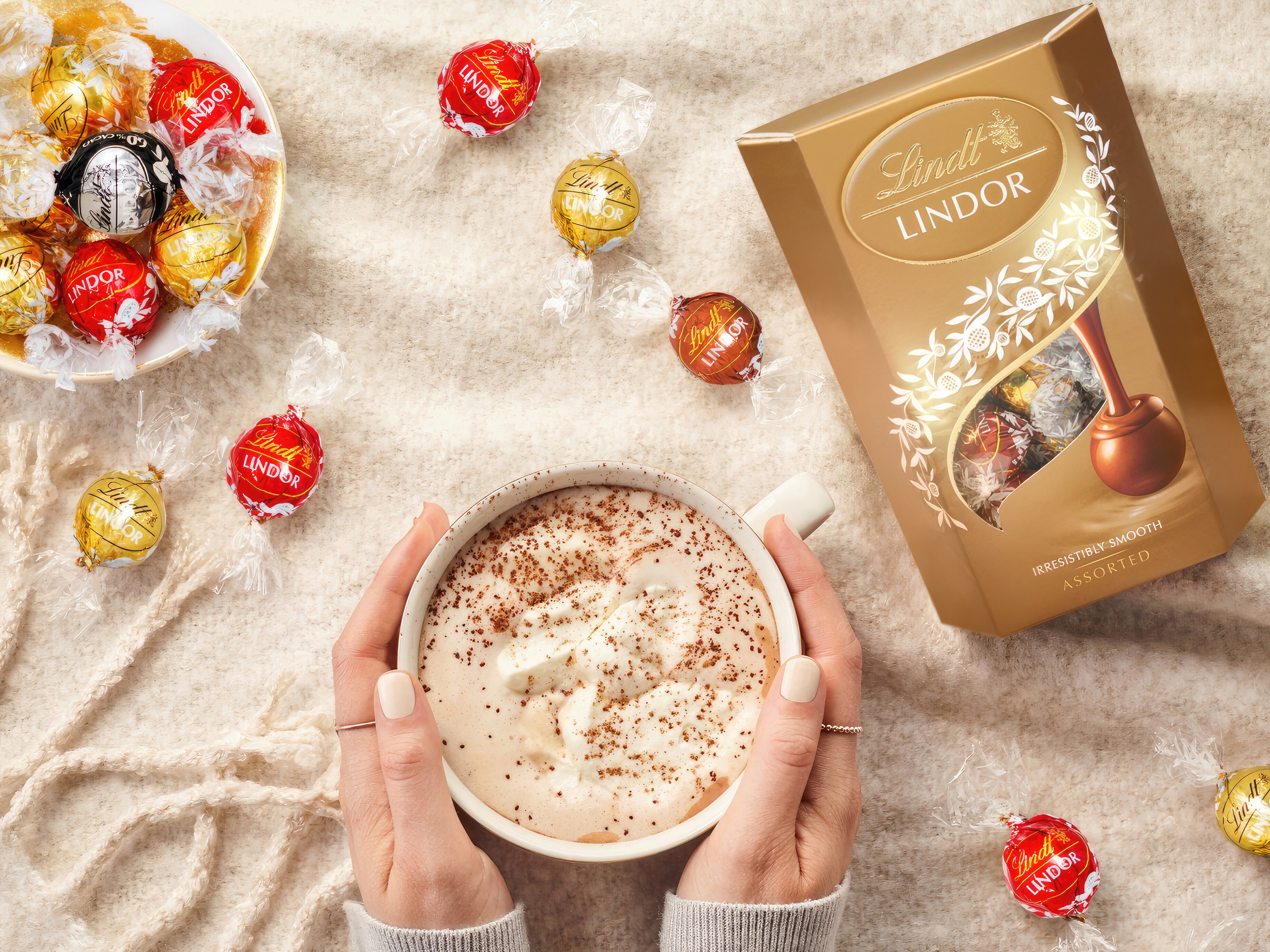 Lindt Lindor Cornet 500 gram - Blandad Choklad