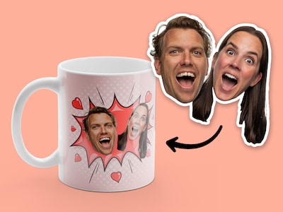 Personalisierte Tasse - Cartoon Love