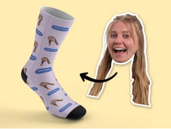 Personlige sokker med foto - Psst I Love You