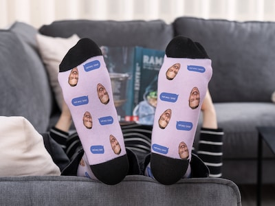 Personalisierte Socken mit Foto - Psst I Love You