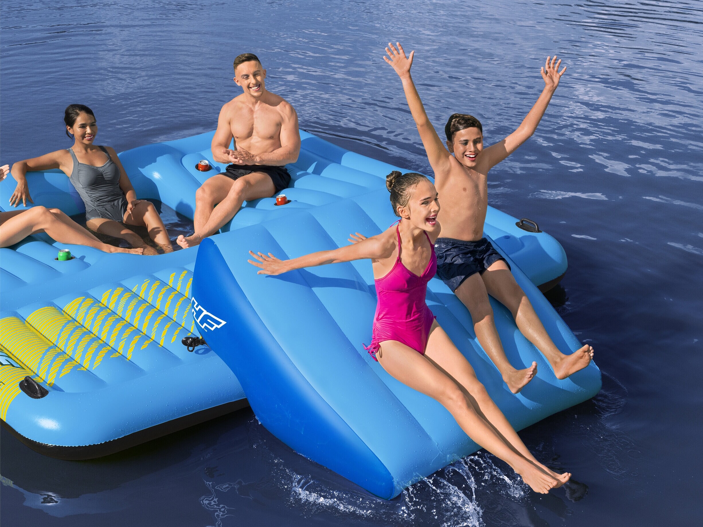 Oppustelig Flåde med Rutchebane - Bestway