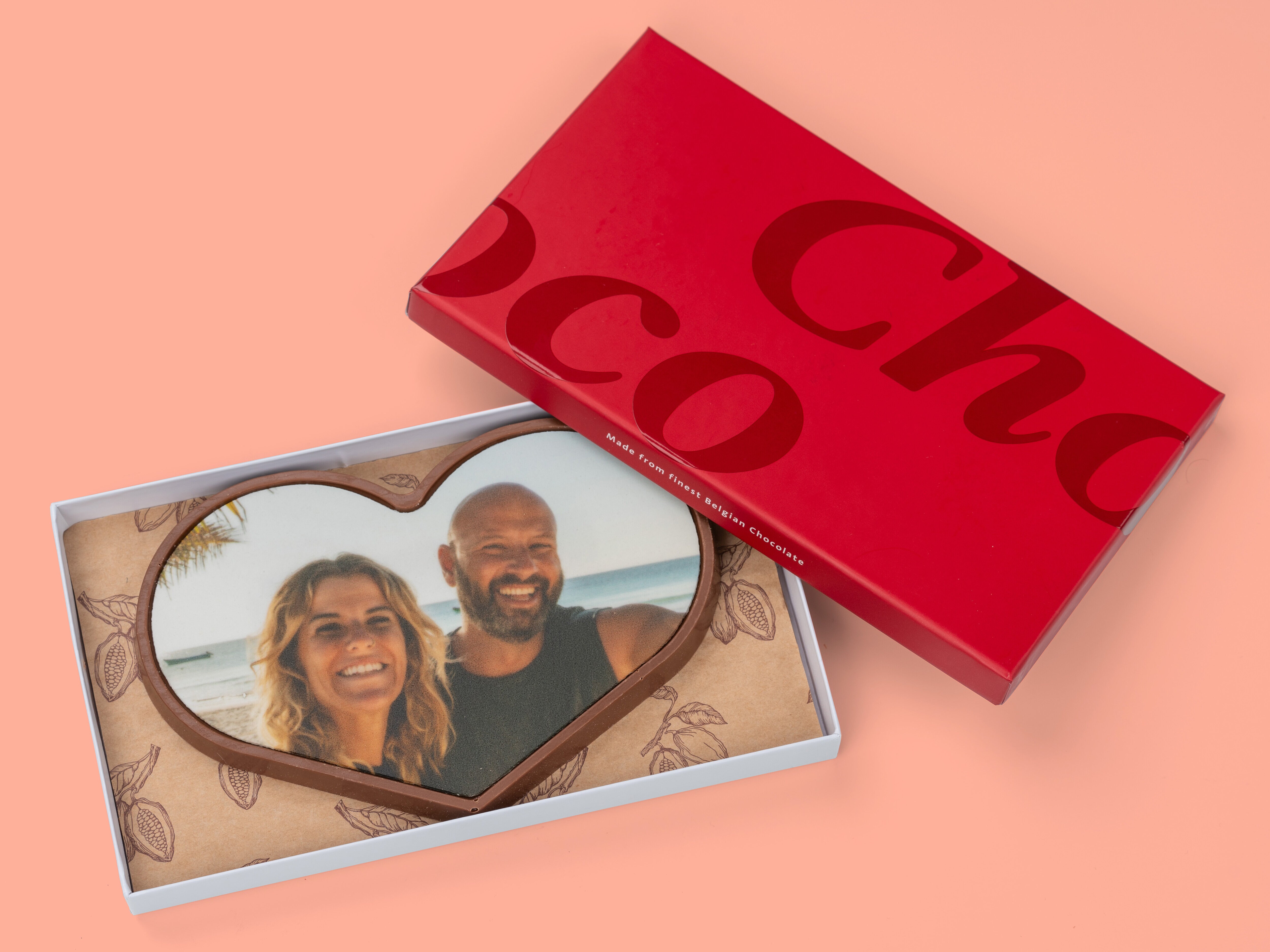 Personligt Chokoladehjerte med eget foto