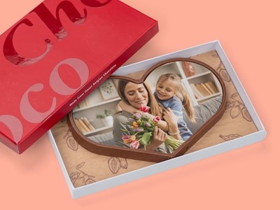 Chokladhjärta med Eget Foto