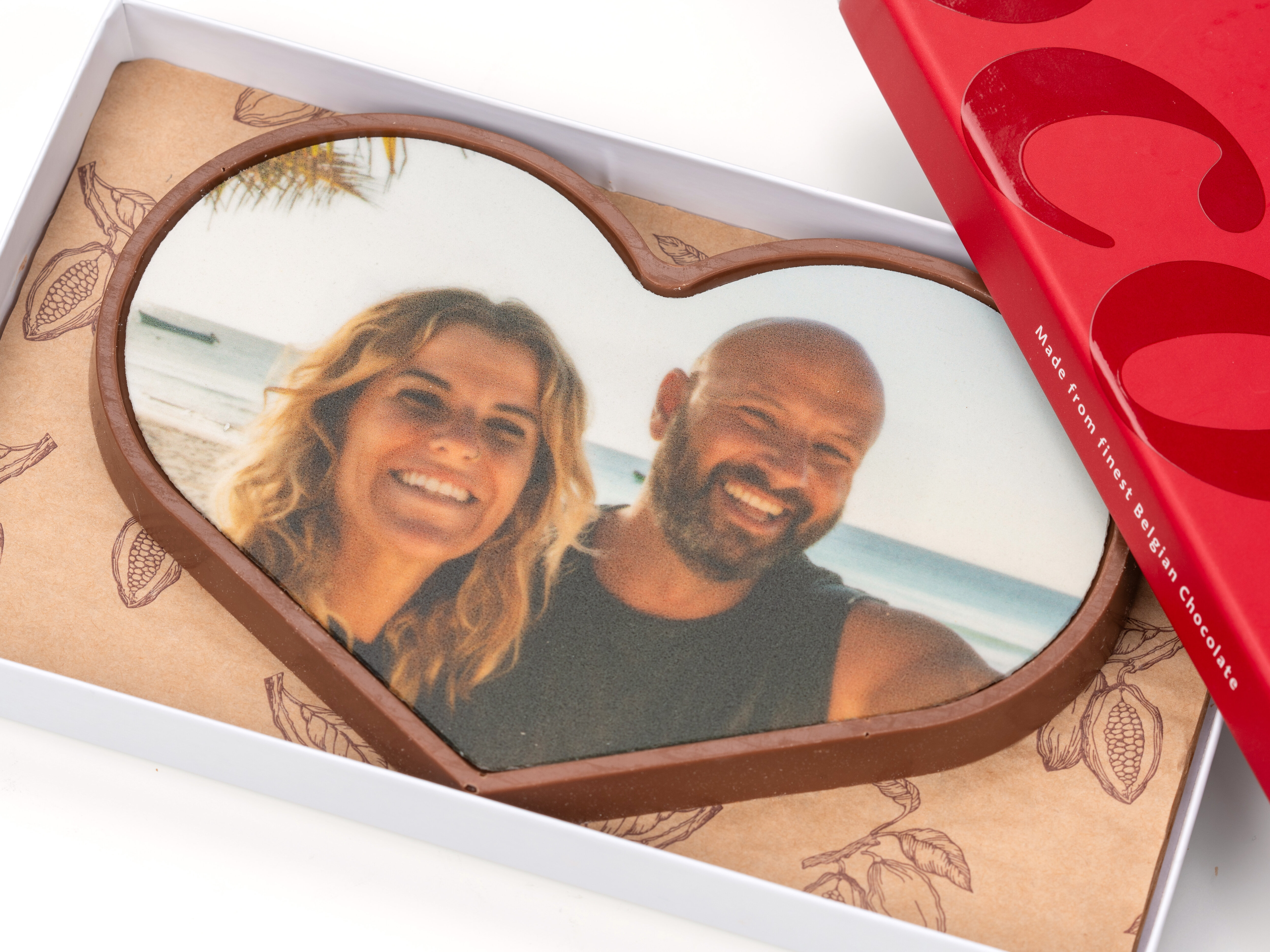 Personligt Chokoladehjerte med eget foto