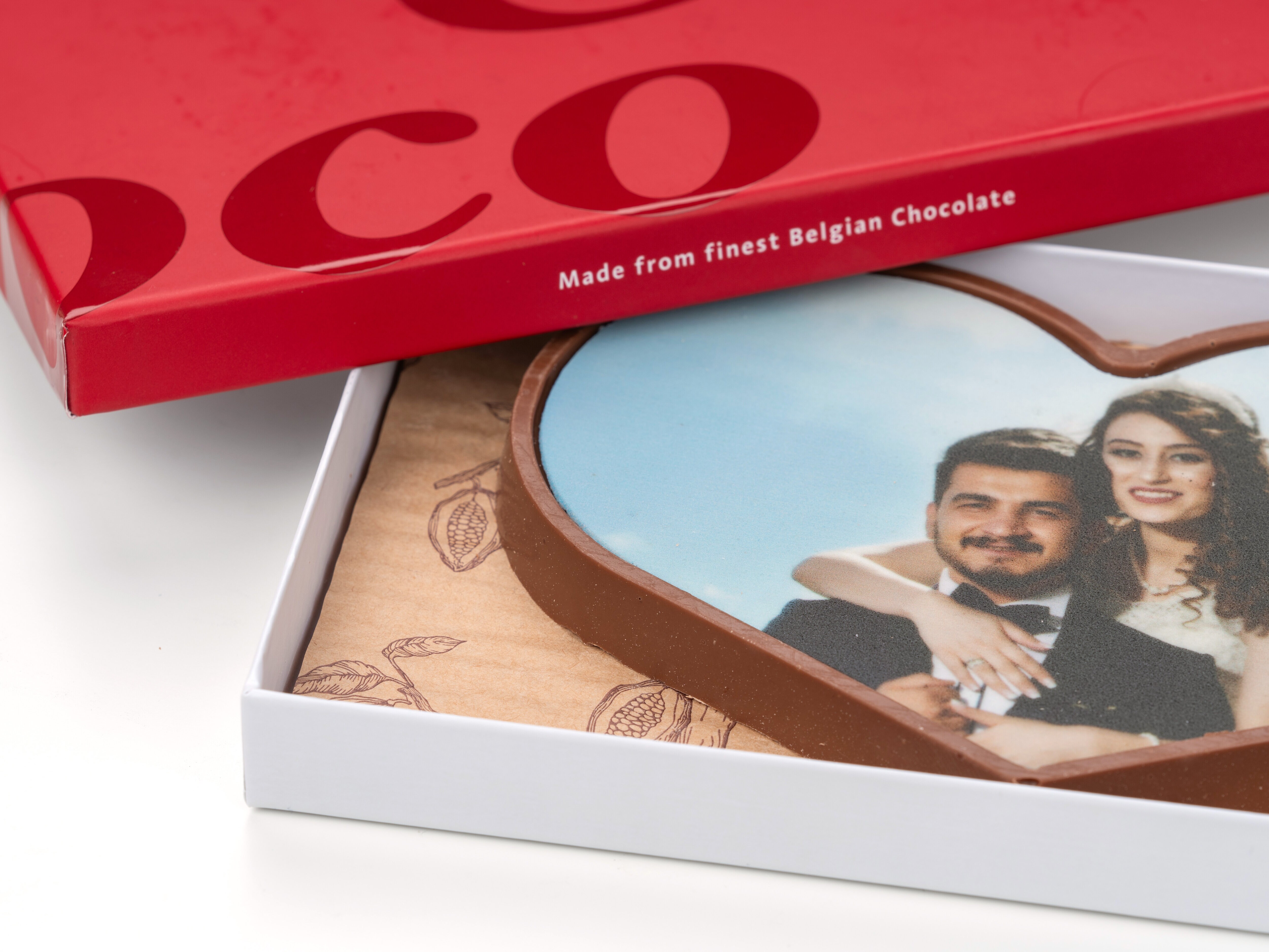 Personligt Chokoladehjerte med eget foto