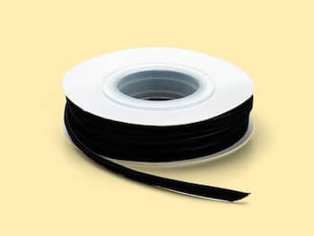 Fløjlsbånd 10m - Sort