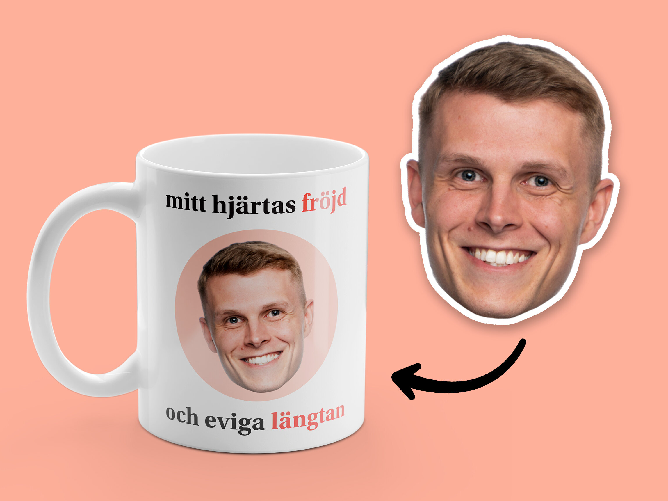 Personlig Mugg - mitt hjärtas fröjd och eviga längtan