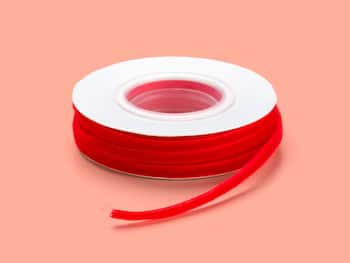 Fløjlsbånd 10m - Rød