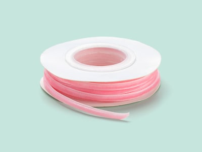 Presentband Sammet 10m - Rosa