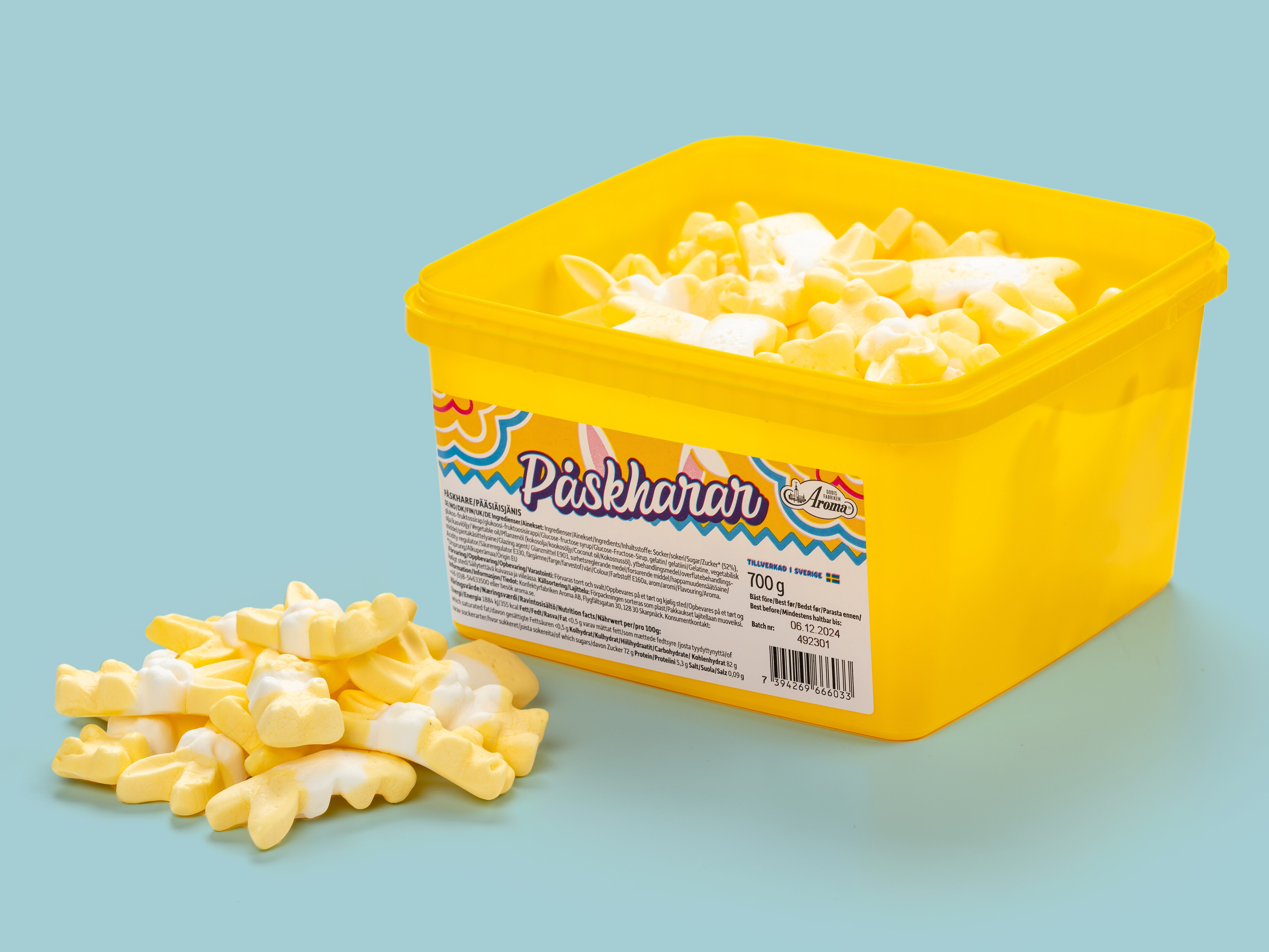 Påskeharer smågodt 700 gram