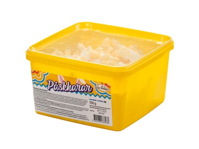 Påskeharer Bland-selv slik i kasser 700 gram