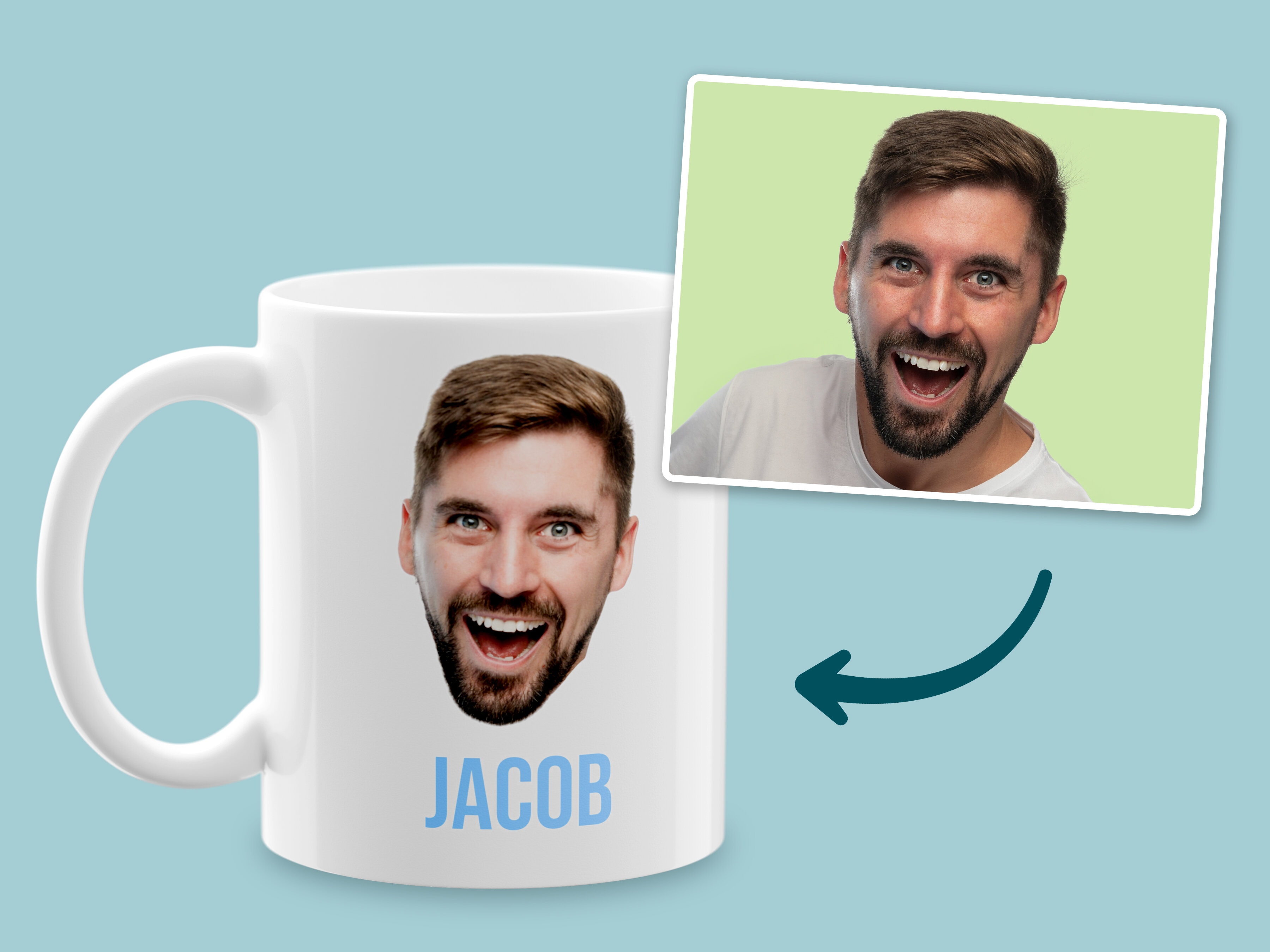 Personlig krus med foto & navn