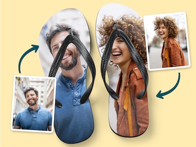 Personalisierte Flip-Flops mit Foto