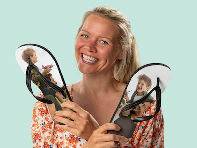 Personalisierte Flip-Flops mit Foto