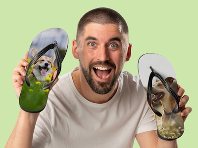 Personalisierte Flip-Flops mit Foto