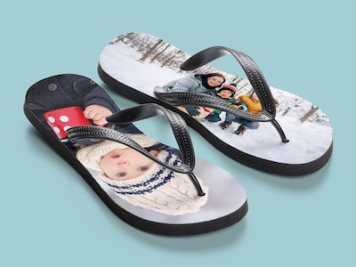Personalisierte Flip-Flops mit Foto