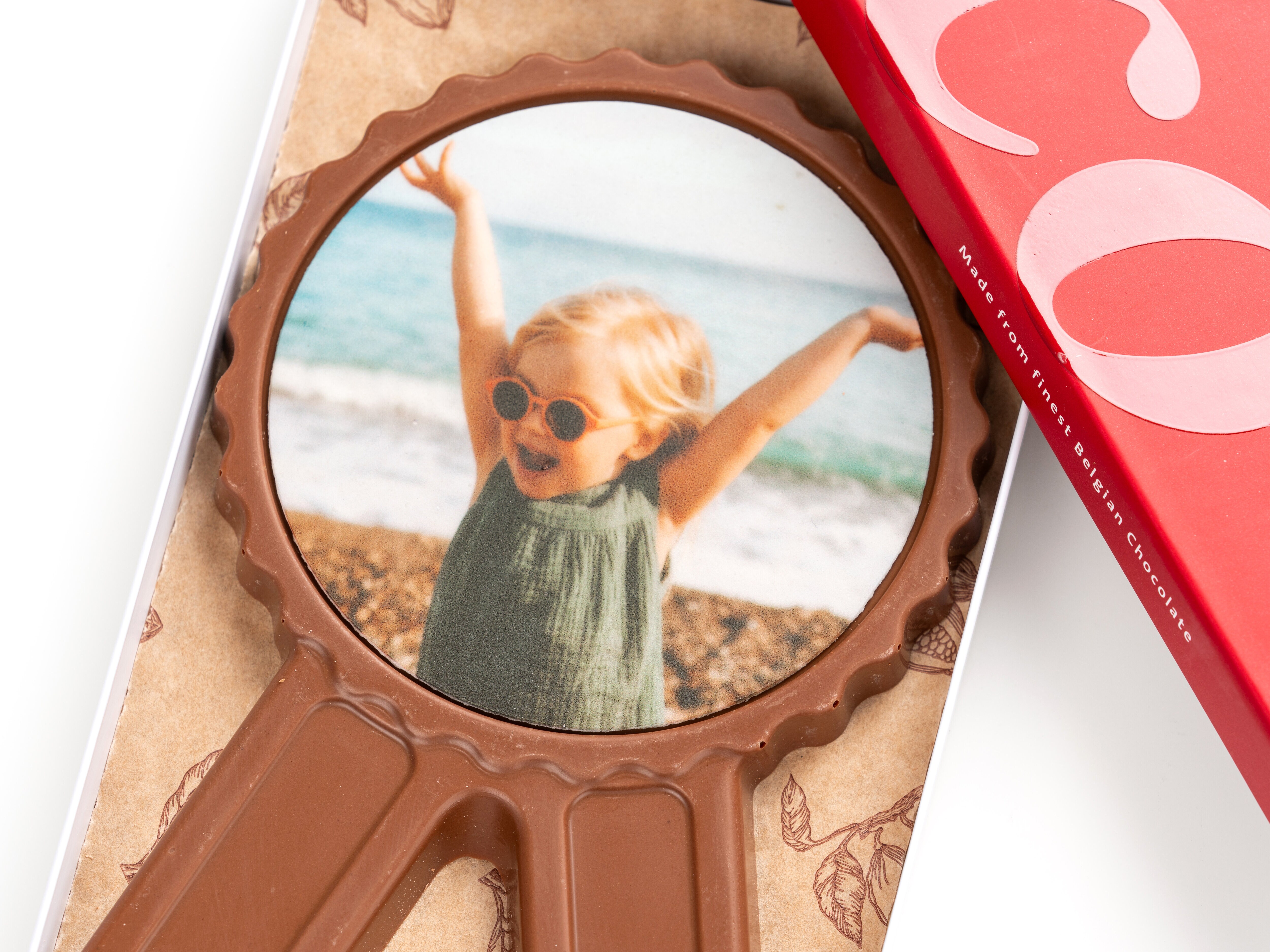 Sjokolademedalje med eget bilde