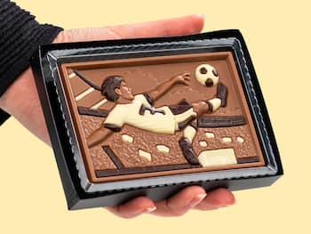 Chokladask Fotbollsspelare
