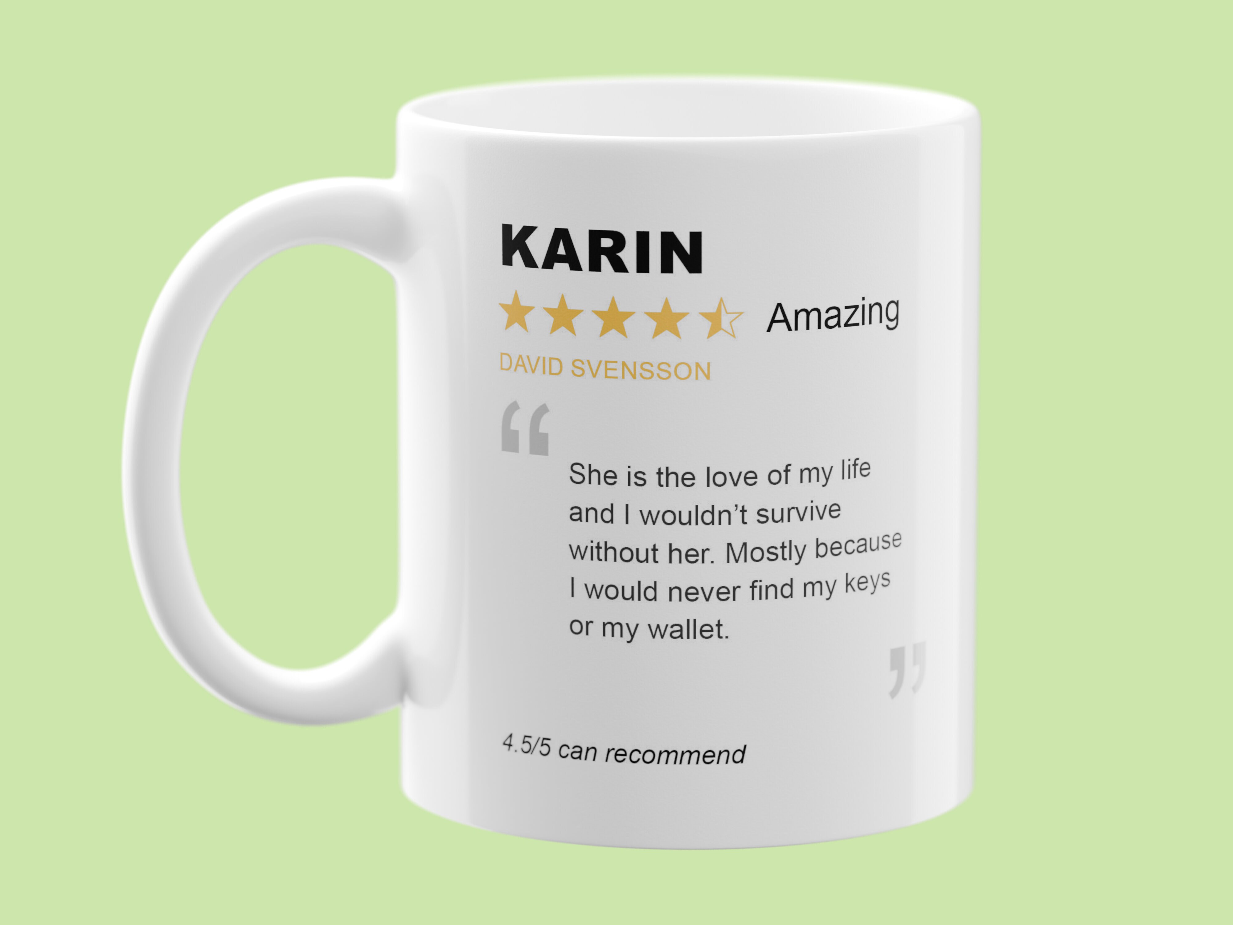 Personligt Krus med Positiv Bedømmelse