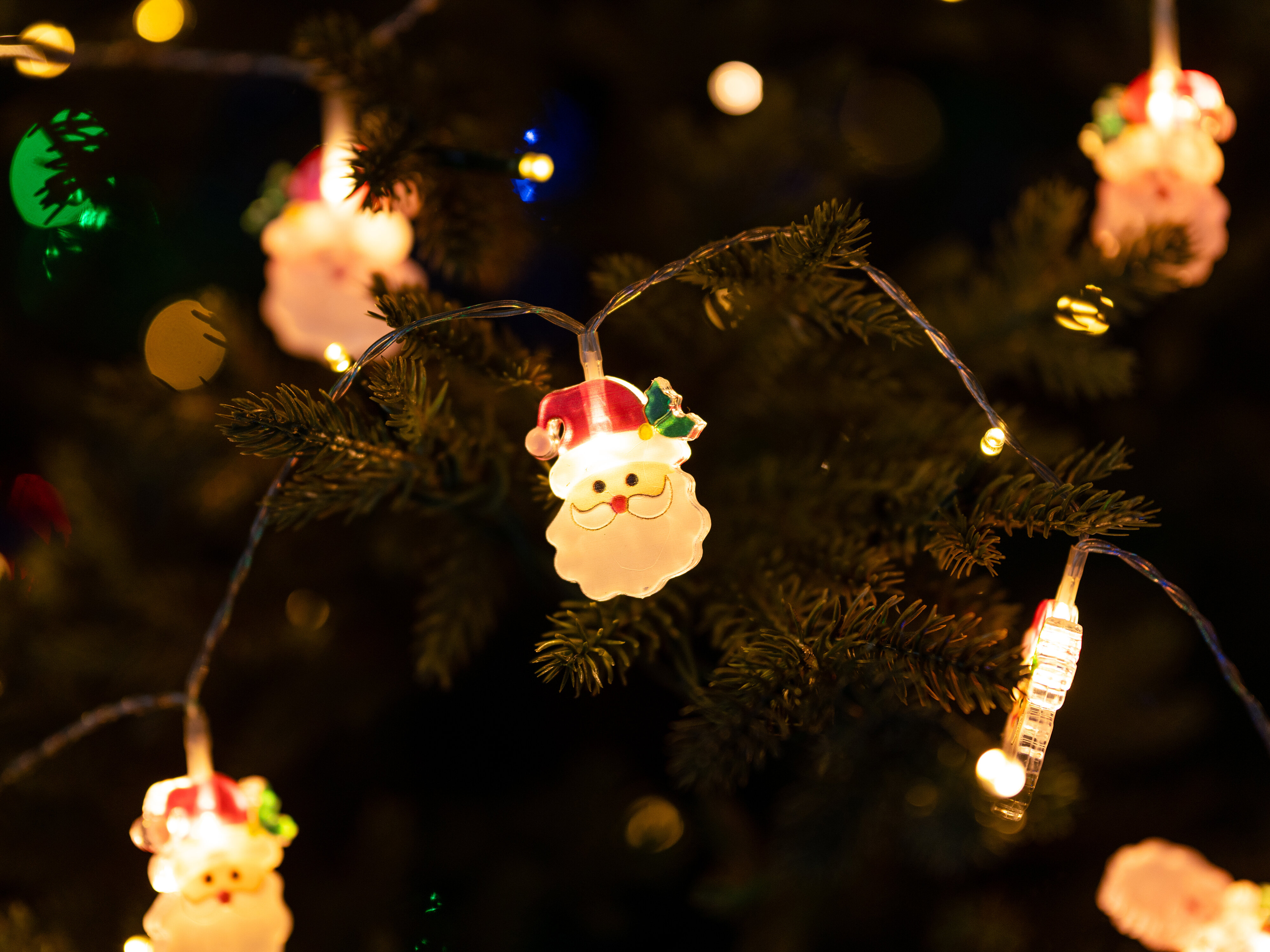 Lyskæde Julemænd 3m