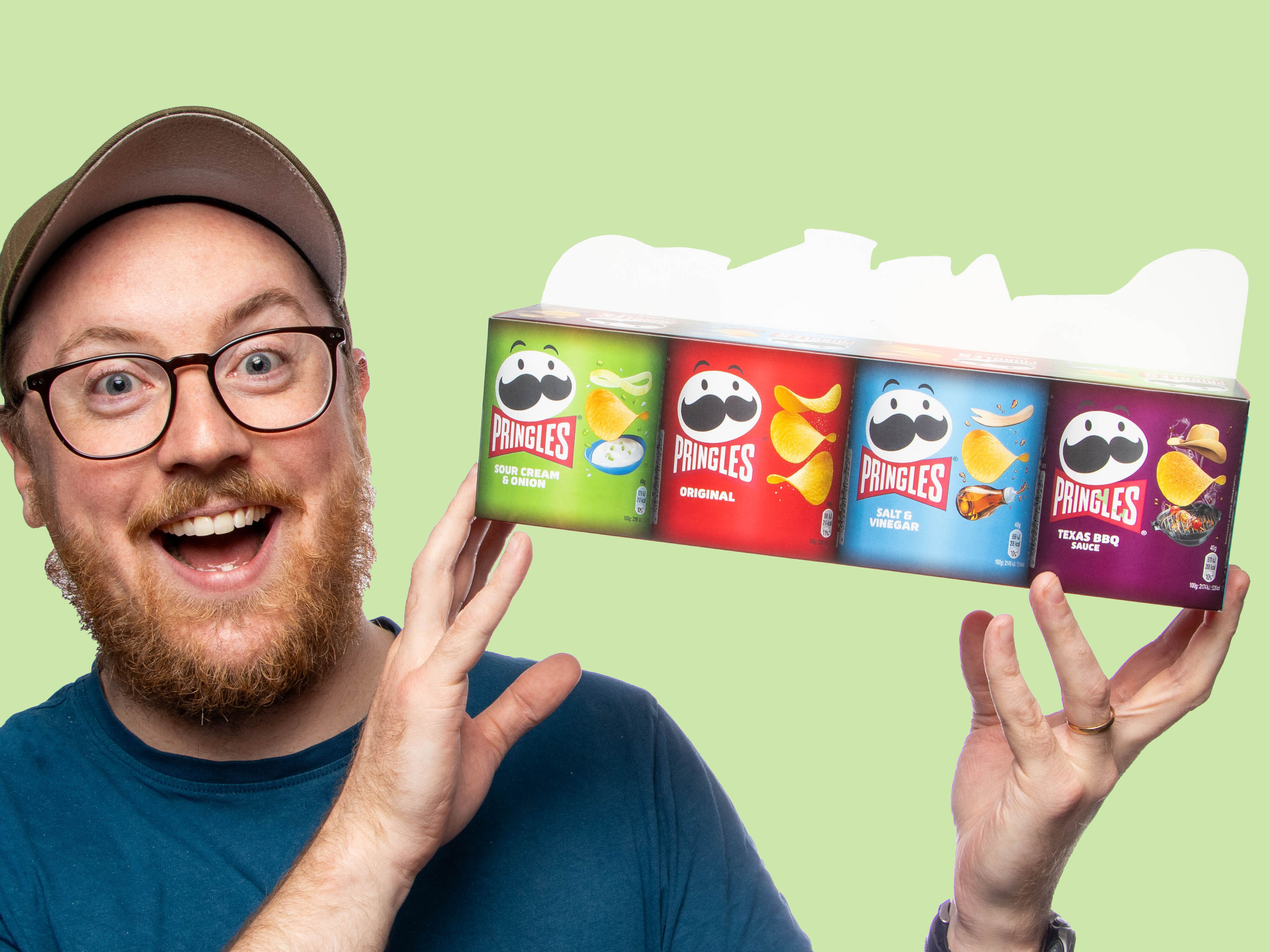 Pringles Slæde med fire minidåser
