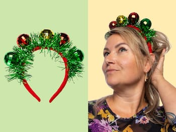 Hårbøyle med julekuler
