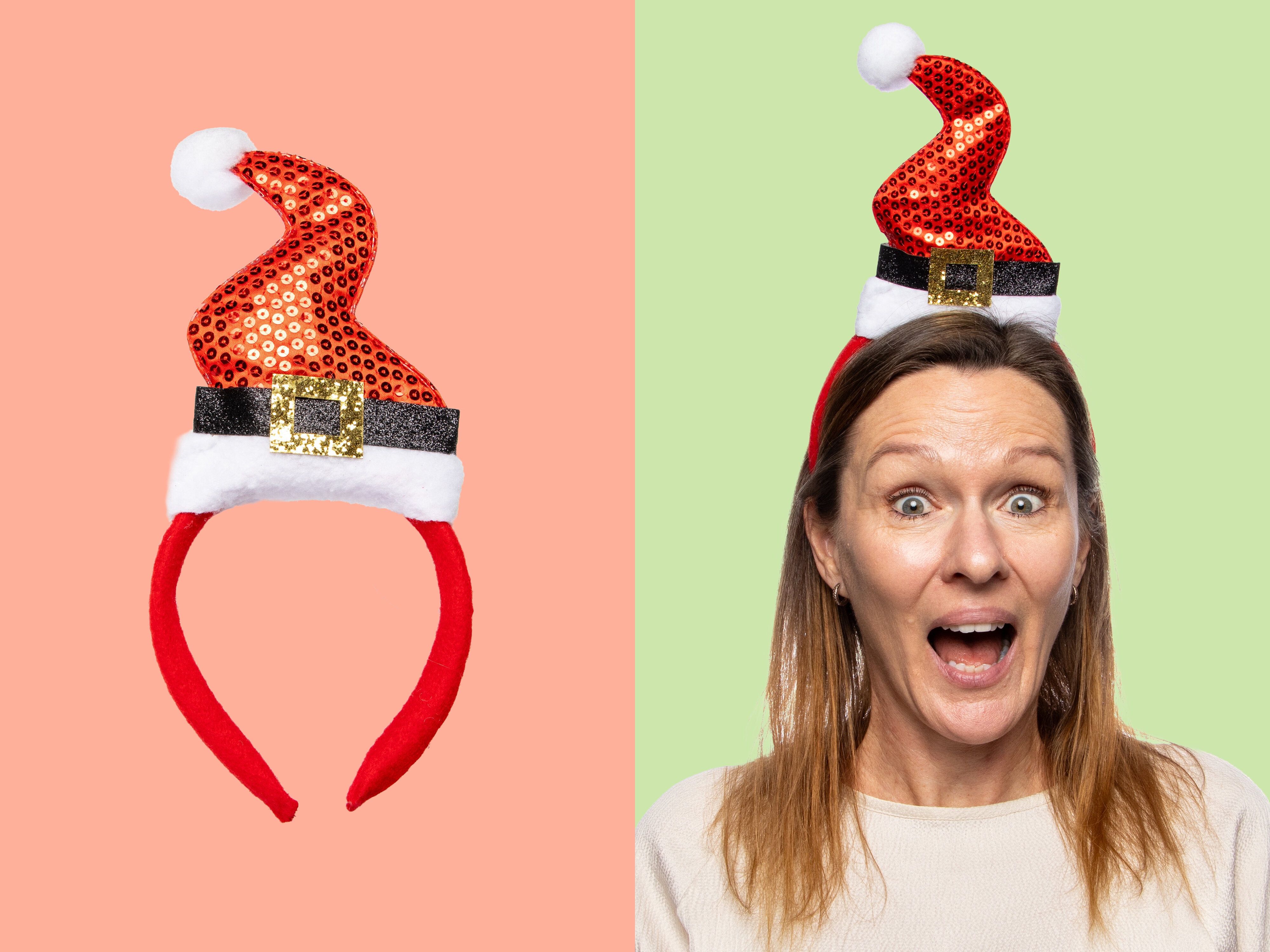 Panta jossa Joulupukin lippis