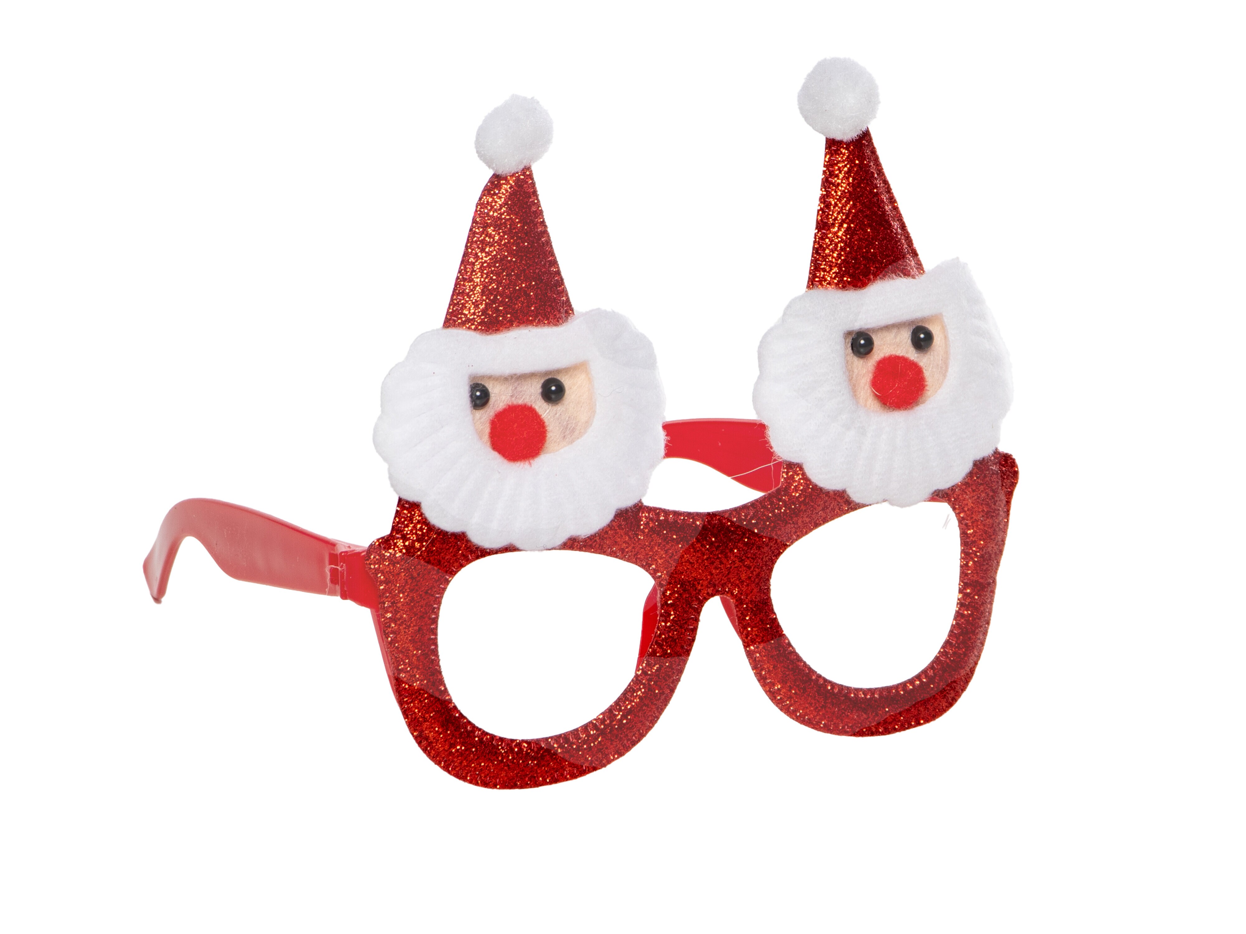 Weihnachtsbrille mit Weihnachtsmännern