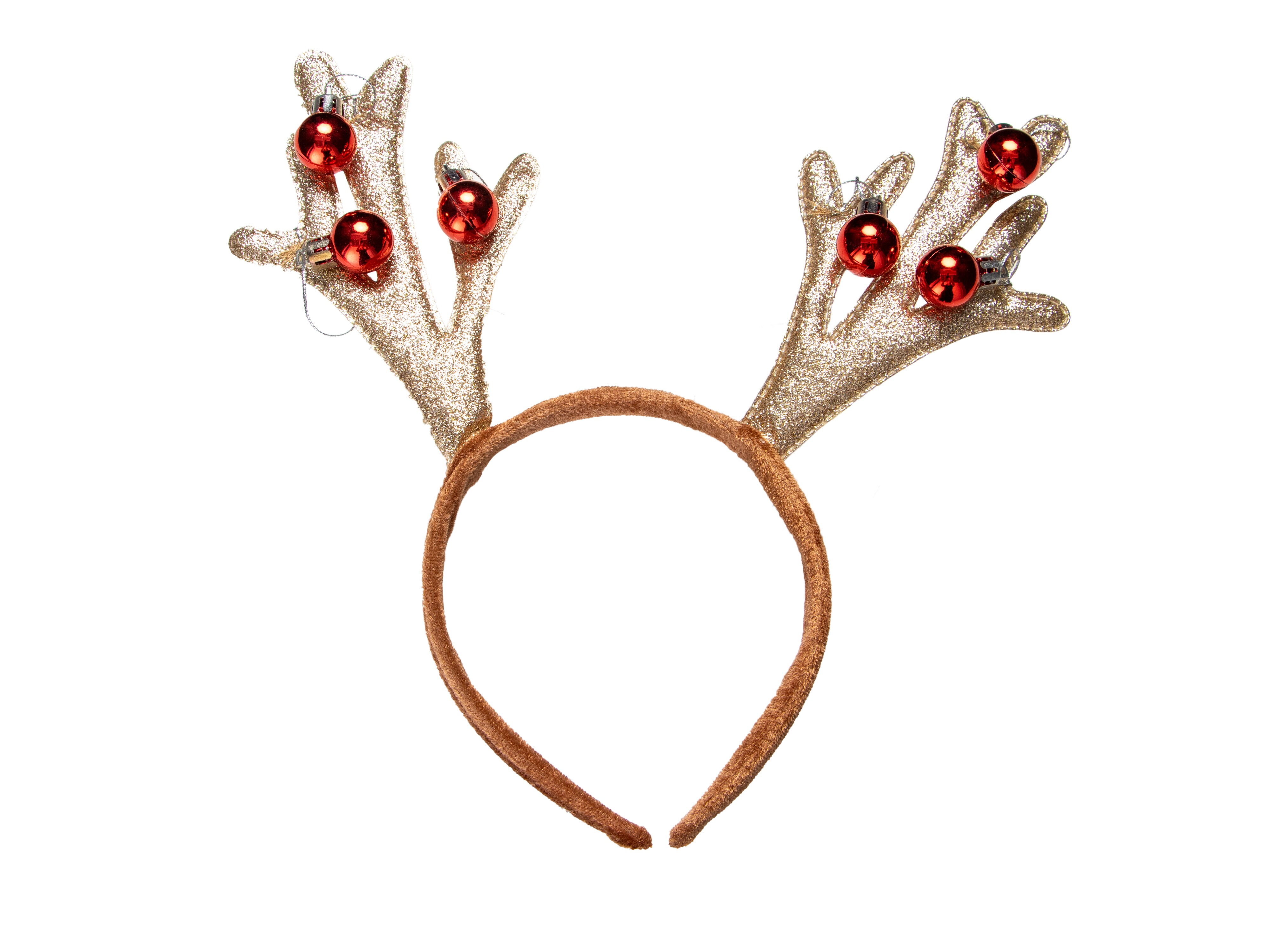 Diadem med Rensdyrgevir & Julekugler