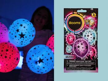 LED-ballonger med stjerner 5-pakning