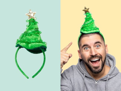 Diadem med Lysande Julgran