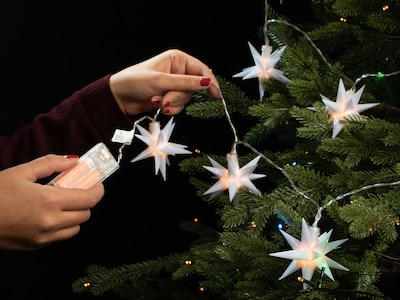 Lichterkette Weiße Sterne 2m