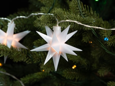 Lichterkette Weiße Sterne 2m