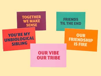 Kort med sitater "Friends" - 10-pakning