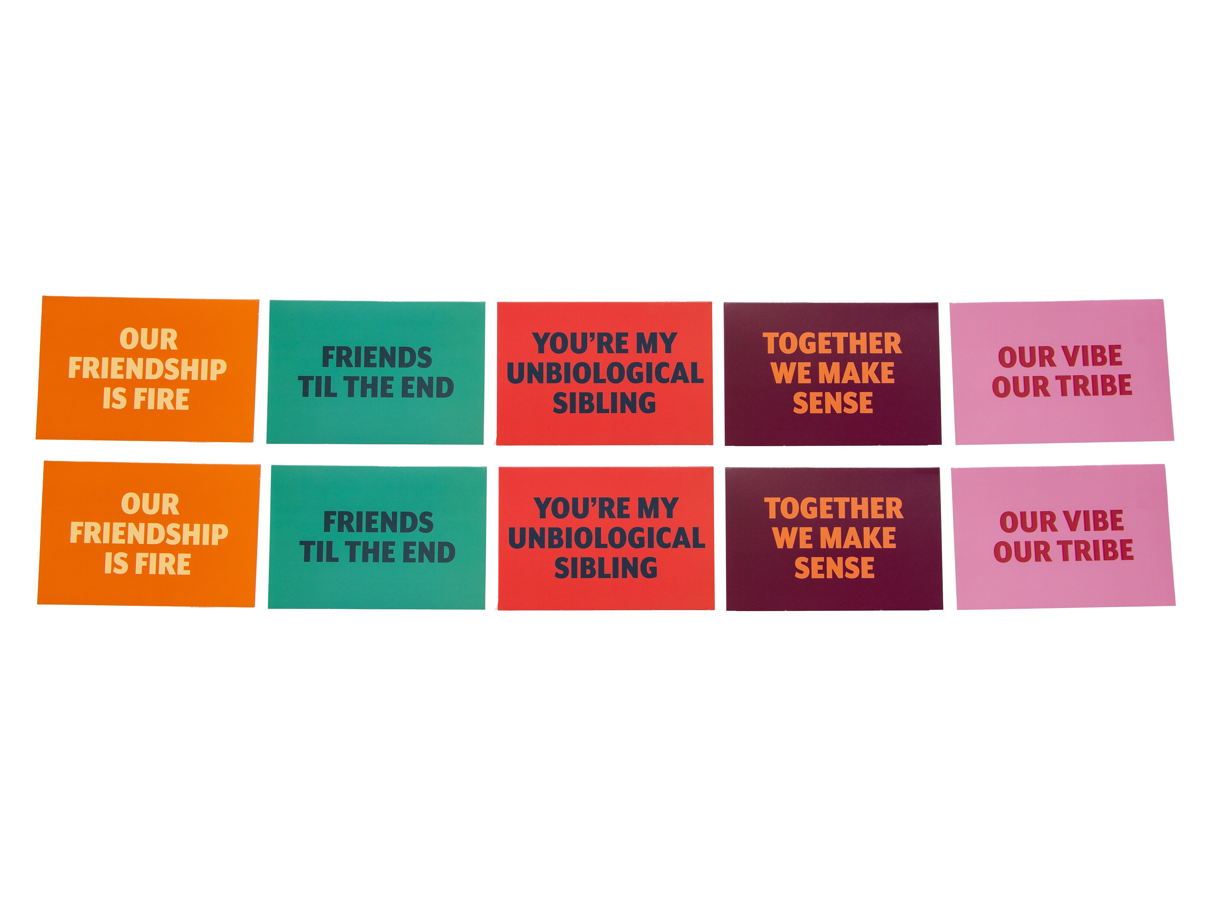 Kort med sitater "Friends" - 10-pakning