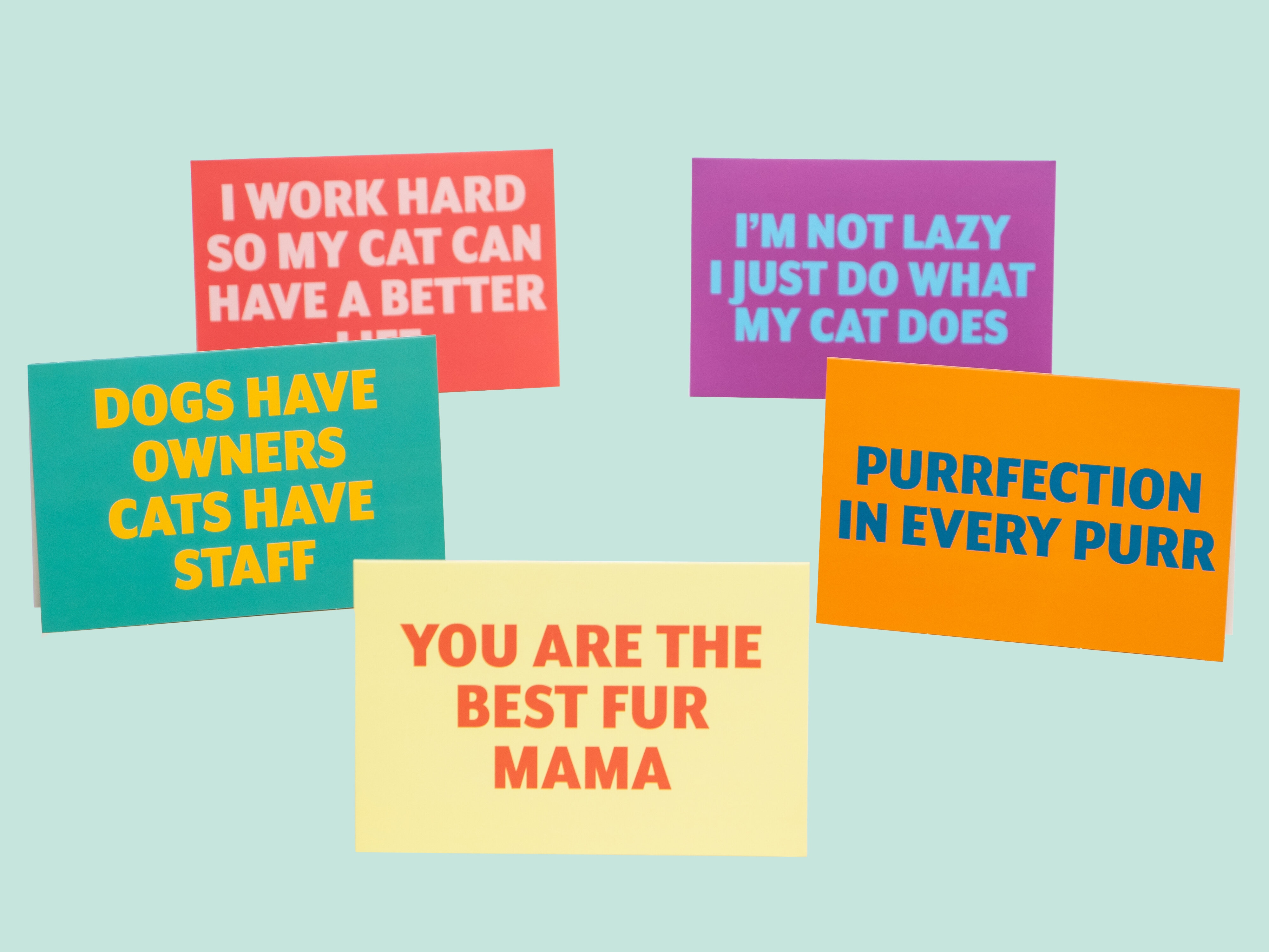 Kort med sitater "Cats" - 10-pakning