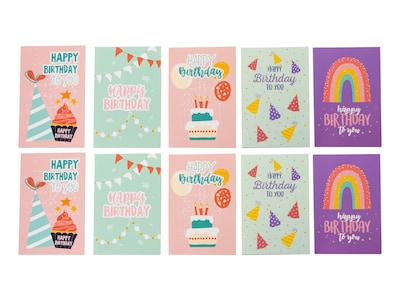 Födelsedagskort Happy Birthday To You - 10-pack