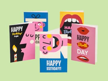 Födelsedagskort Happy Birthday - 10-pack