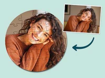 Personalisiertes Fotopuzzle - Rund