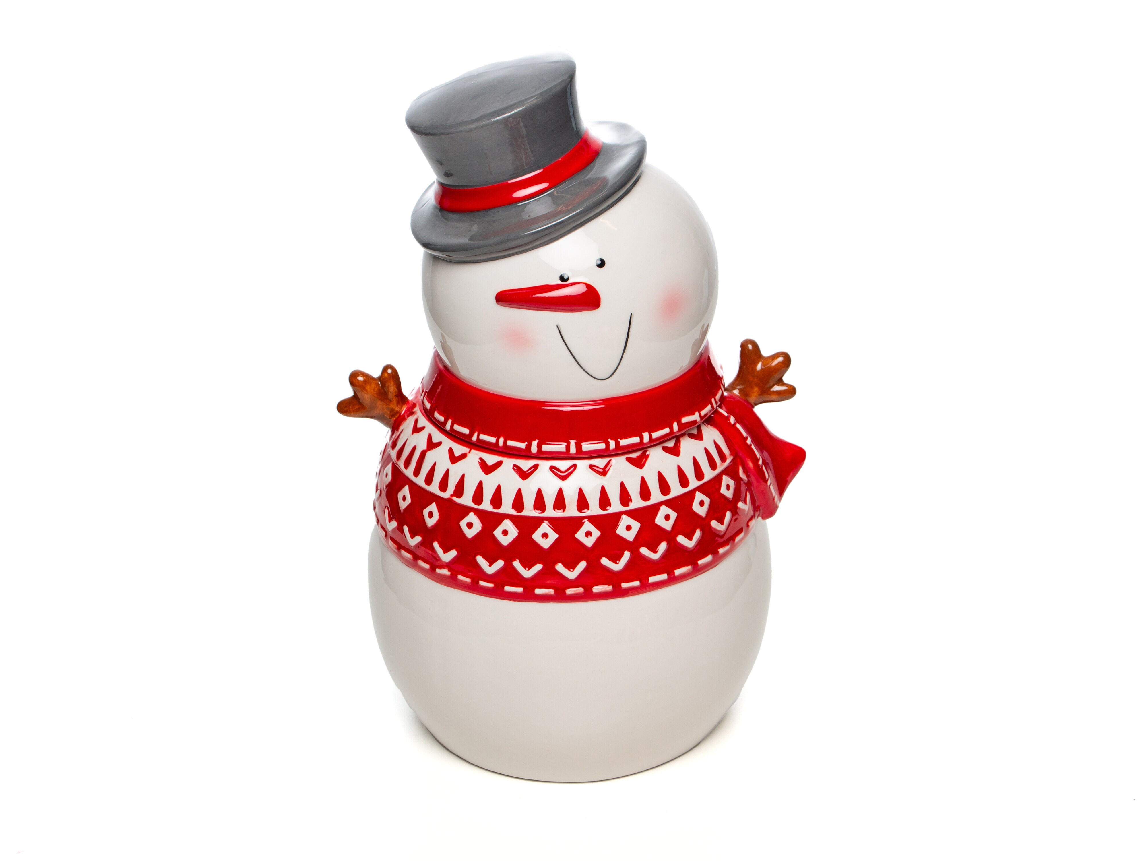 Burk med Lock - Snögubbe