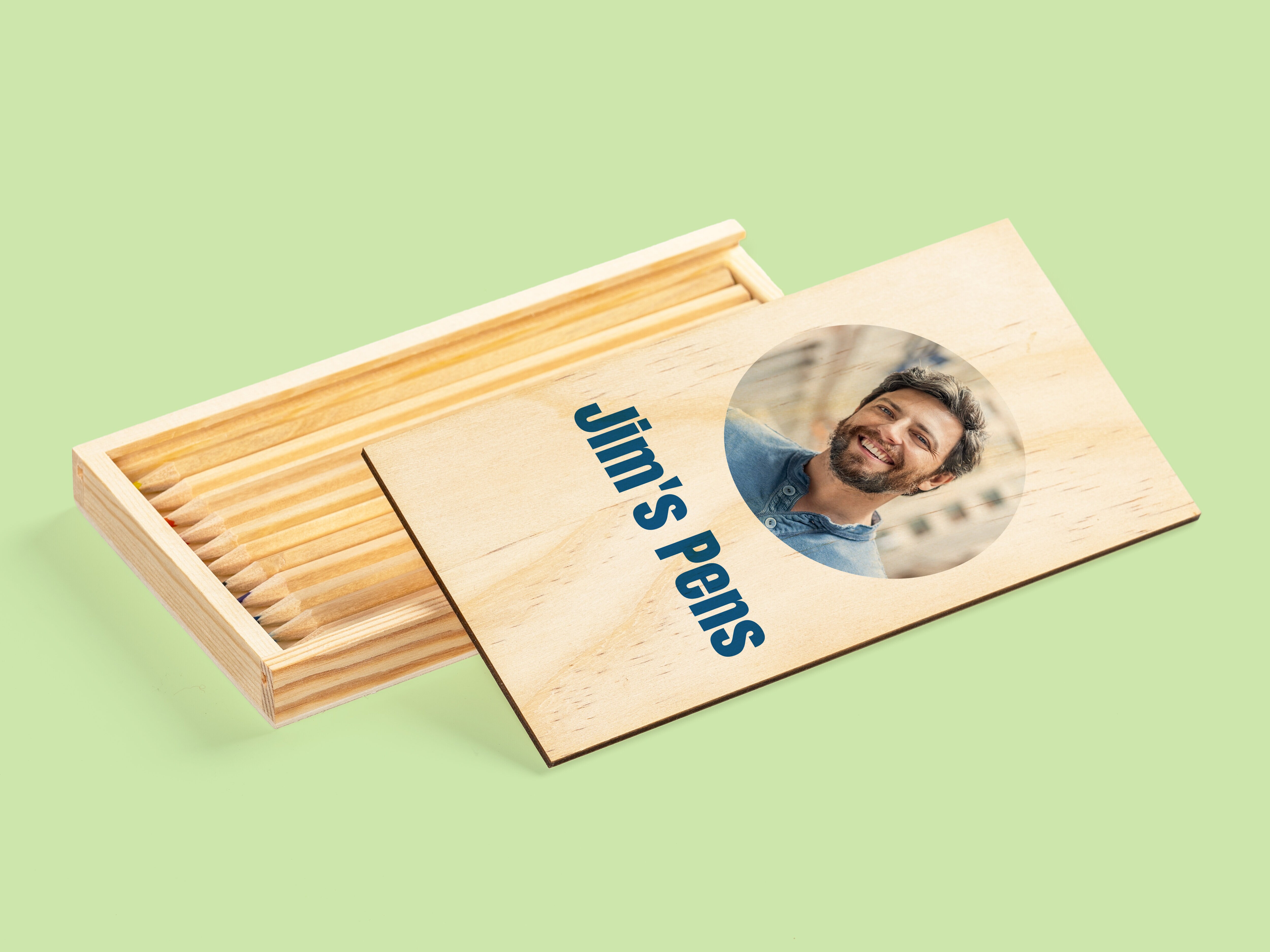 Henkilökohtainen Kynäkotelo Valokuvalla & Tekstillä