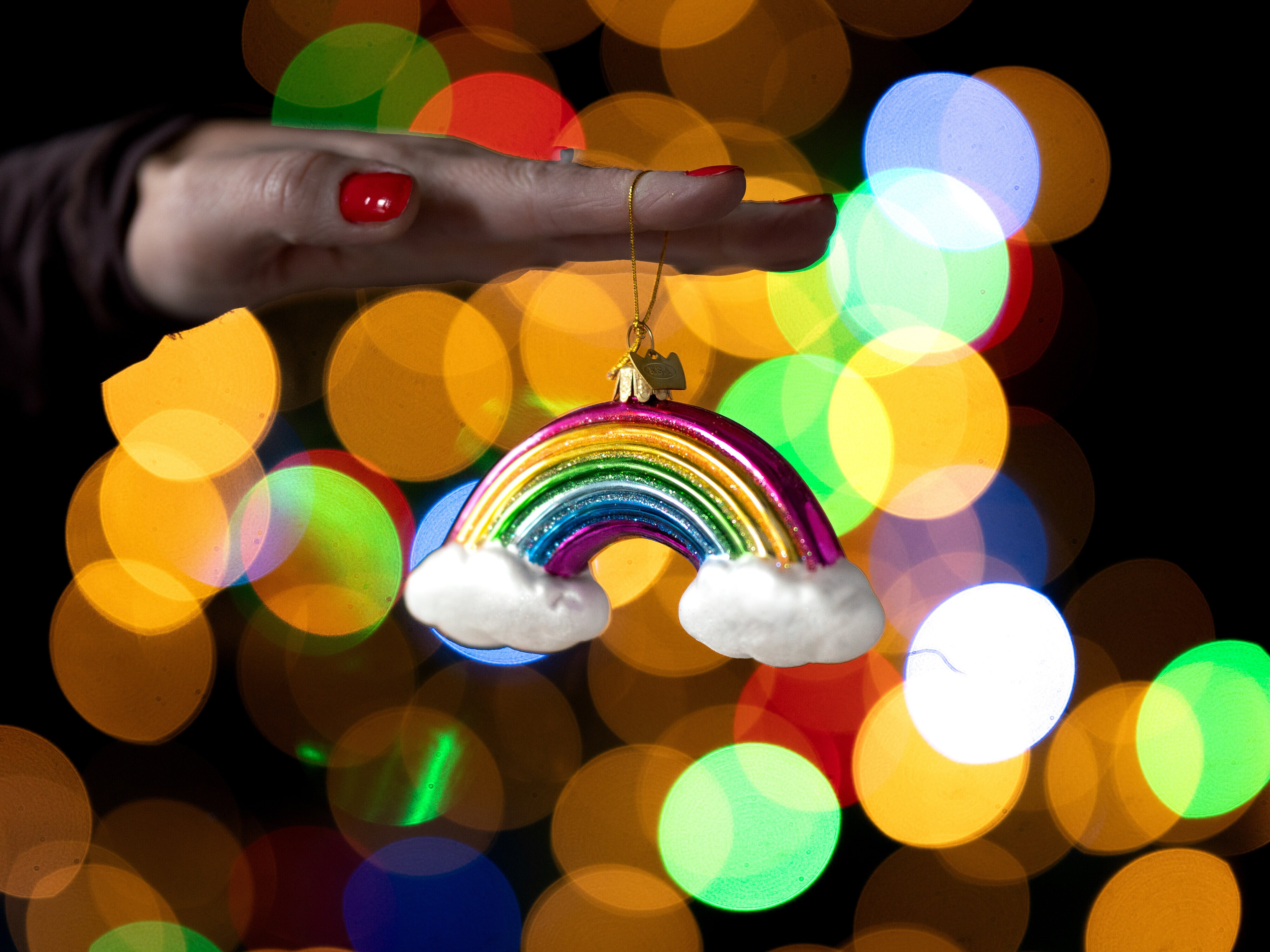 Weihnachtsbaumschmuck Regenbogen