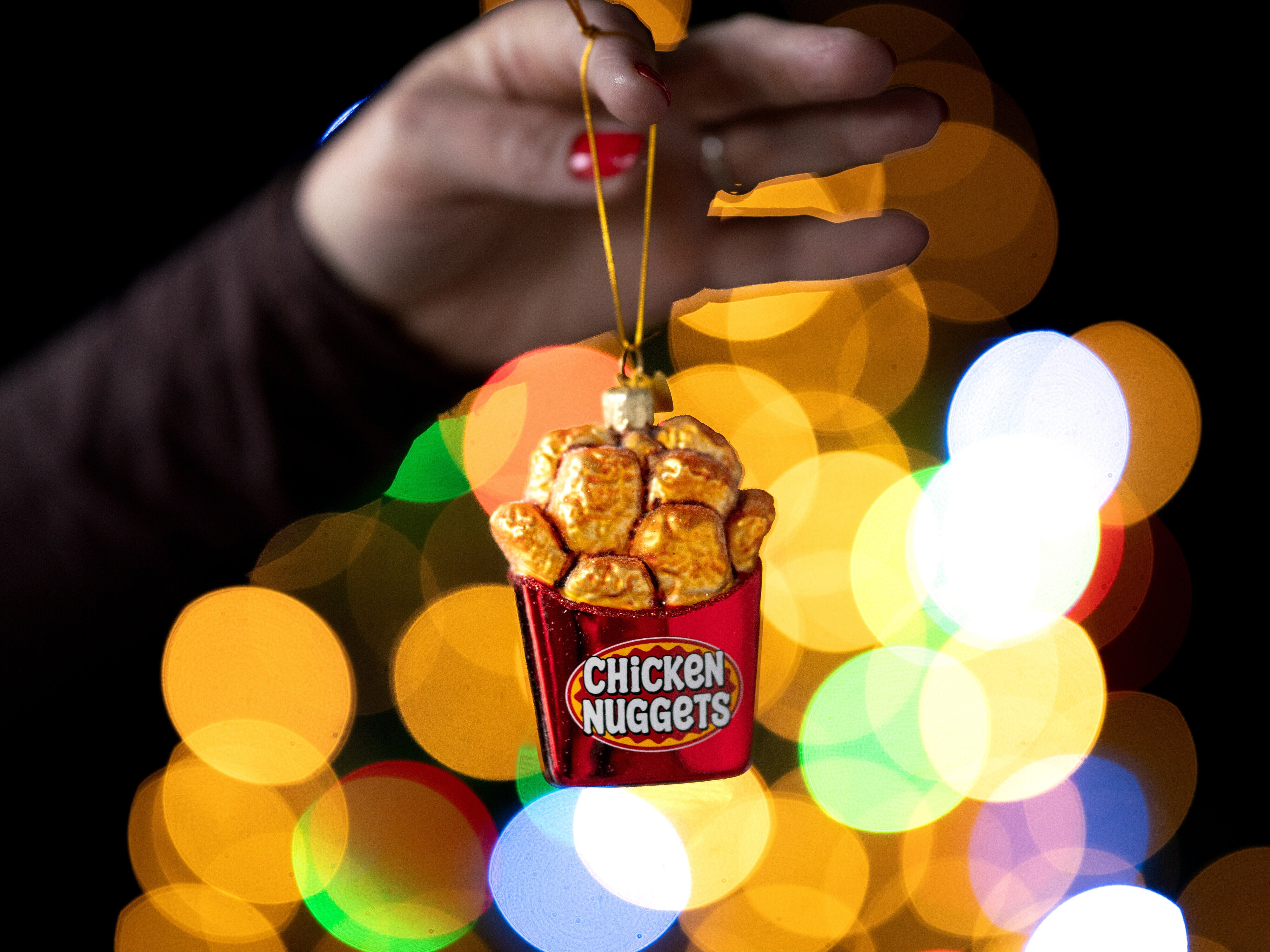 Juletræspynt Chicken Nuggets