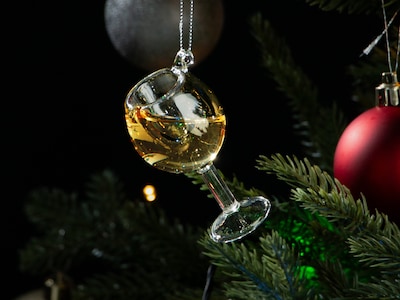 Julgranspynt Vinglas Vitt Vin