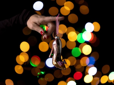 Weihnachtsbaumschmuck Stöckelschuh