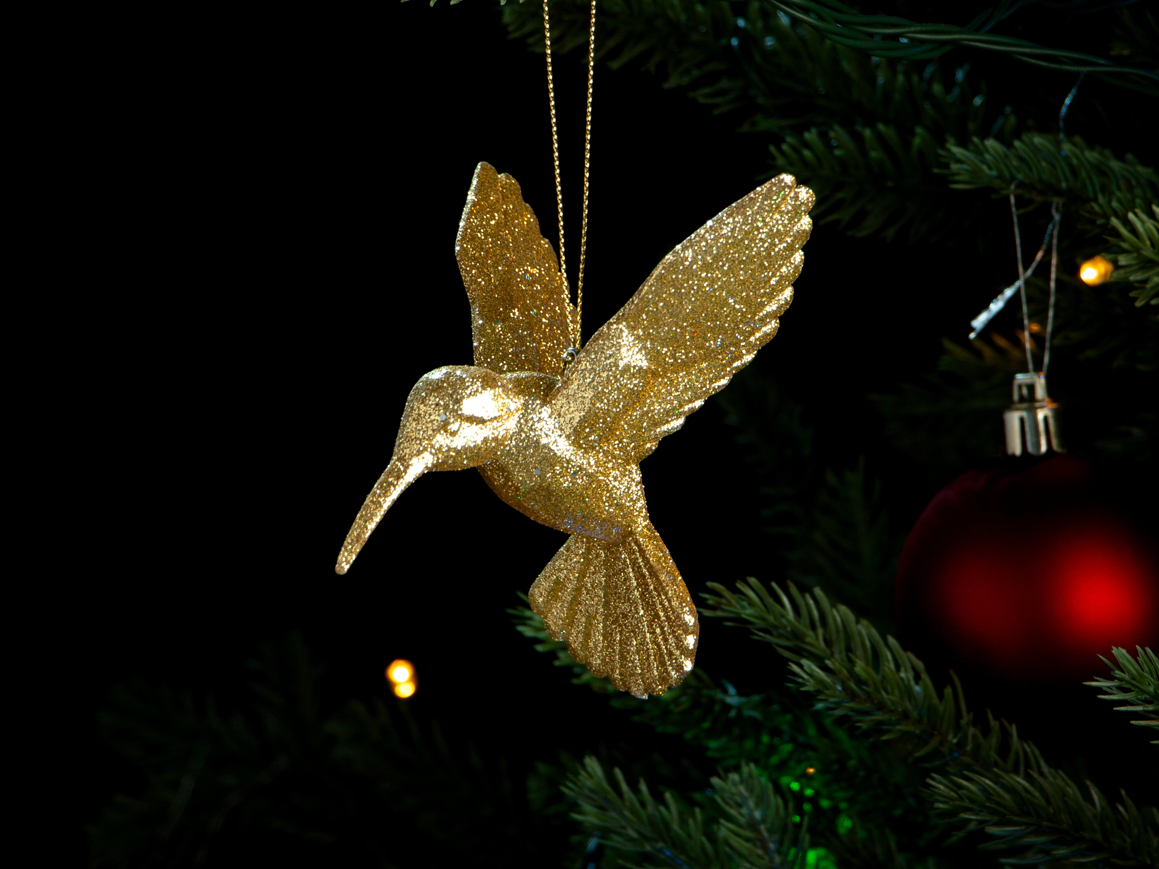 Weihnachtsbaumschmuck Kolibri Gold