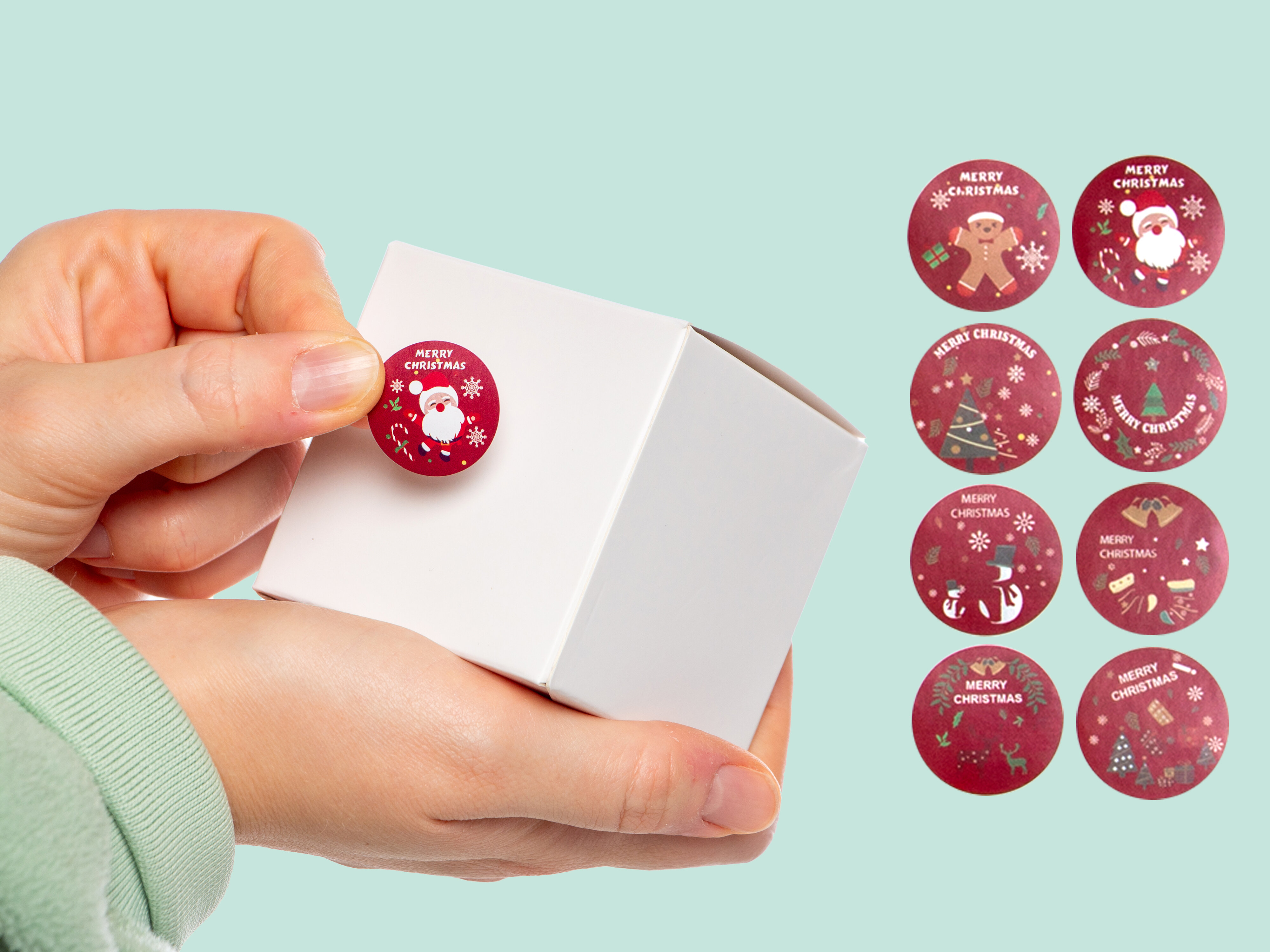 Juleetiketter - Røde