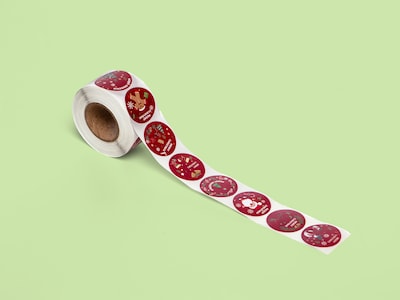 Weihnachtsetiketten - Rot